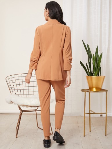 Maternity Blazer & Seam Front Pants Set