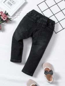 Baby Unisex Elastic Waist Straight Jeans