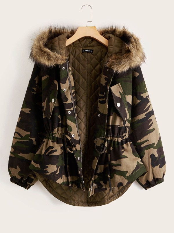 Camo fuzzy jacket best sale