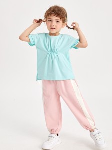 Toddler Girls Elastic Waist Side Stripe Pants