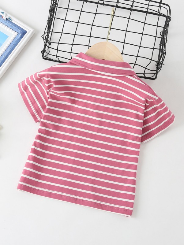 Toddler Boys Striped Polo Shirt