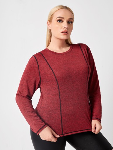 Plus Softness Top-stitching Sports Tee