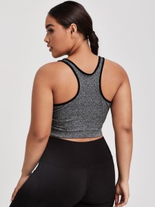 Plus Colorblock Racerback Sports Bra