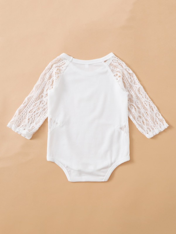 Baby Girl Lace Sleeve Bodysuit