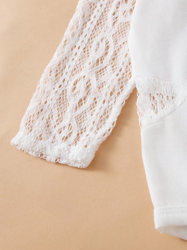 Baby Girl Lace Sleeve Bodysuit