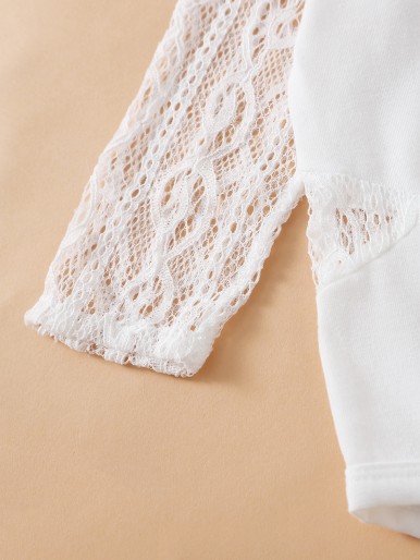 Baby Girl Lace Sleeve Bodysuit