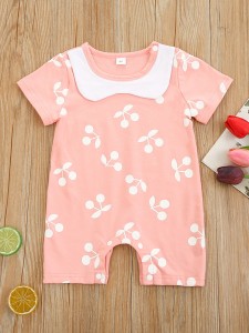 Baby Girl Cherry Print Romper