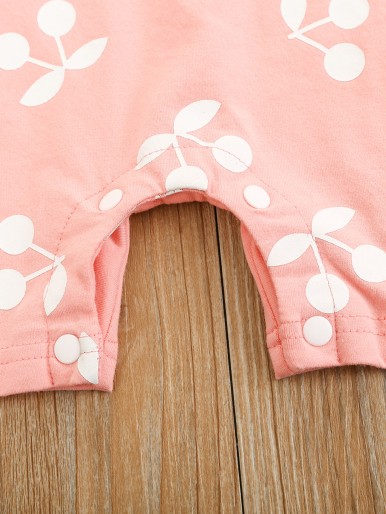 Baby Girl Cherry Print Romper