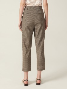 Spandex Cropped Gingham Tailored Pants