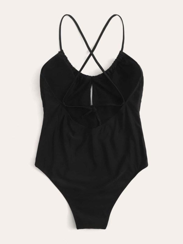 Plus Crisscross One Piece Swimsuit