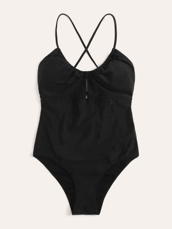 Plus Crisscross One Piece Swimsuit