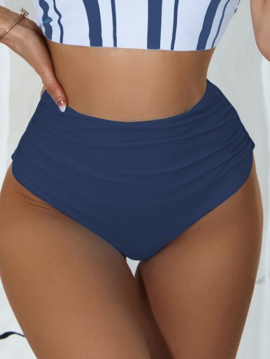 Ruched High Waisted Bikini Panty