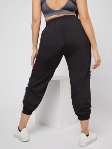 Plus Letter Graphic Drawstring Sports Pants