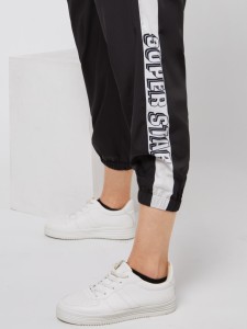 Plus Letter Graphic Drawstring Sports Pants