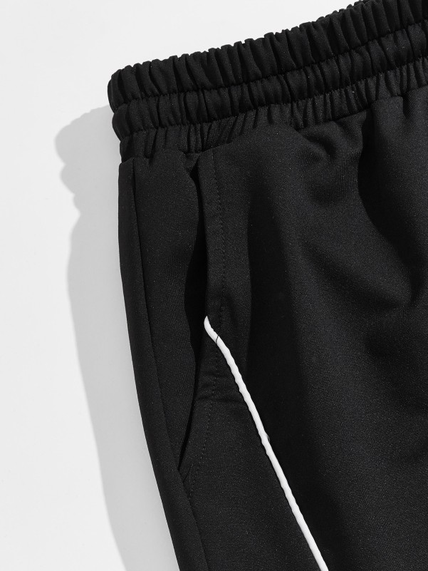 الرجال الرباط الخصر مائل الجيب Sweatpants