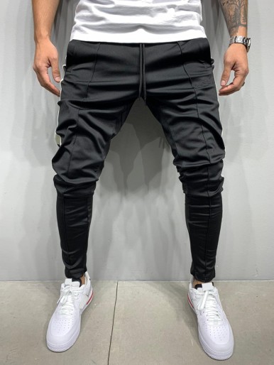 Men Side Stripe Drawstring Sweatpants