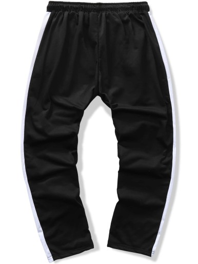 Men Side Stripe Drawstring Sweatpants