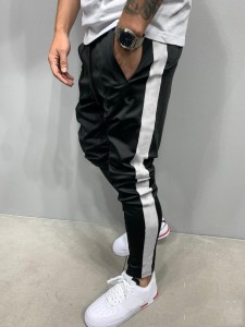 Men Side Stripe Drawstring Sweatpants