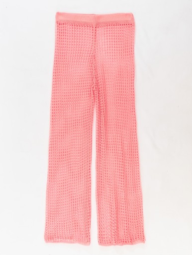 Hollow Out Crochet Cover Up Pants