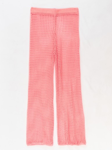 Hollow Out Crochet Cover Up Pants