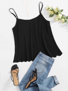 Plus Scallop Trim Cami Top