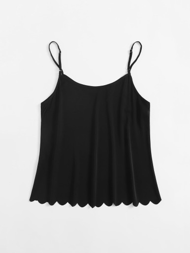 Plus Scallop Trim Cami Top