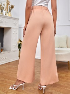 Button Fly Wide Leg Pants