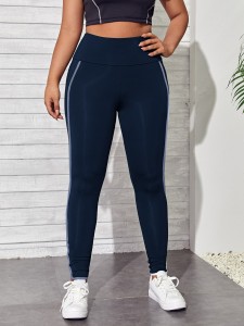 Plus Contrast Binding Sports Leggings