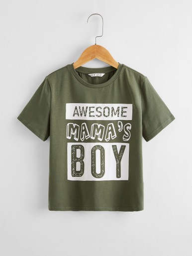 Boys Letter Graphic Top