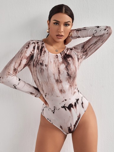 Tie Dye Form Fitted Bodysuit