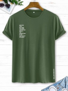 Men Slogan Graphic Short Sleeve Tee