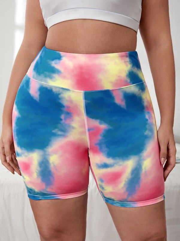 Plus Tie Dye Sports Shorts