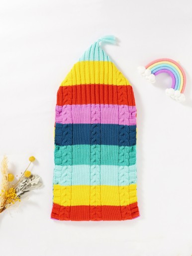 Color Block Knitted Baby Sleep Bag