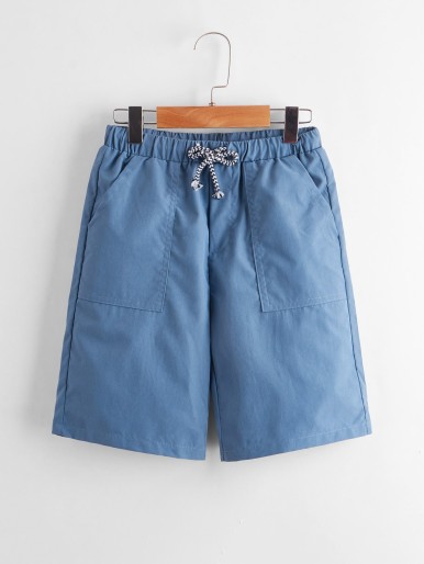 Boys Pocket Patched Shorts