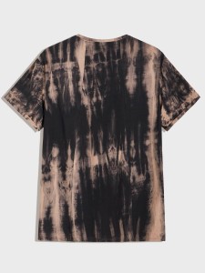 Men Pocket Patched Tie Dye Tee