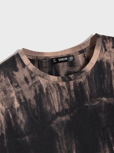 Men Pocket Patched Tie Dye Tee