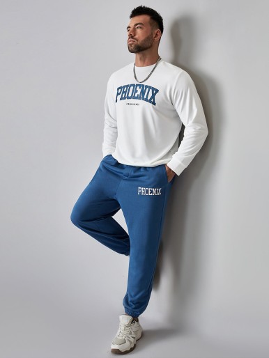 الرجال رسالة الرسم السترة و Sweatpants