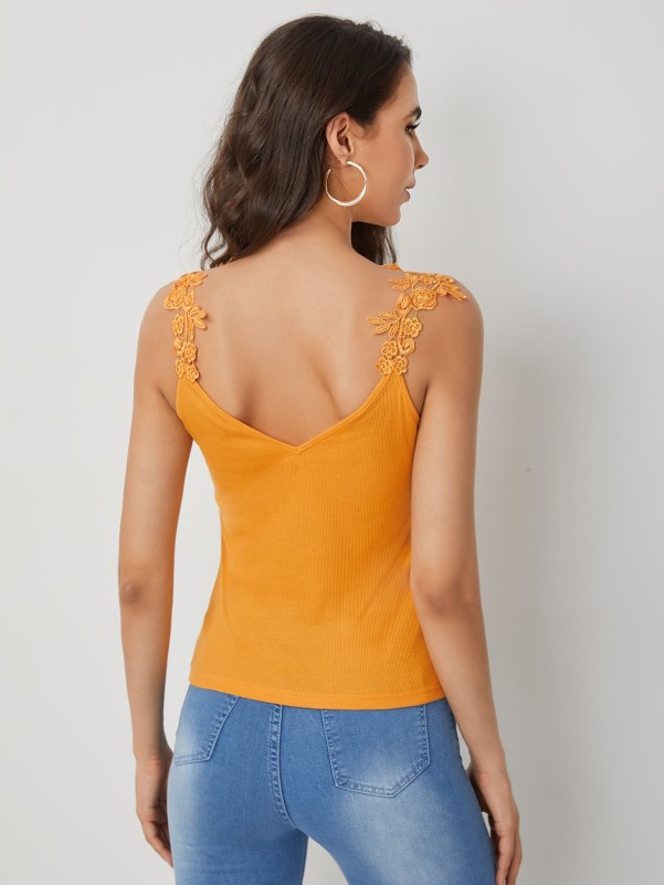 Guipure Lace Applique Cami Top