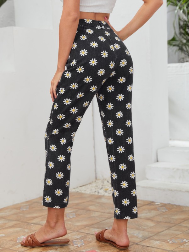 Daisy Floral Print Pants