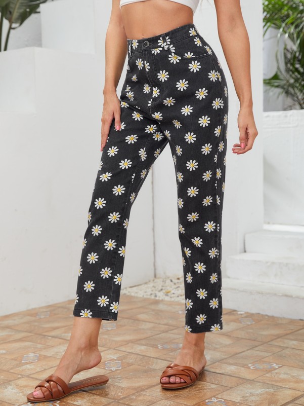 Daisy Floral Print Pants