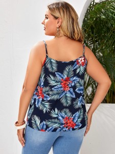 Plus Tropical Print Cami Top