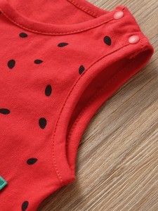 Baby Unisex Watermelon Print Tank Romper & Headband