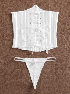 Steel Boned Waist Trainer With thong