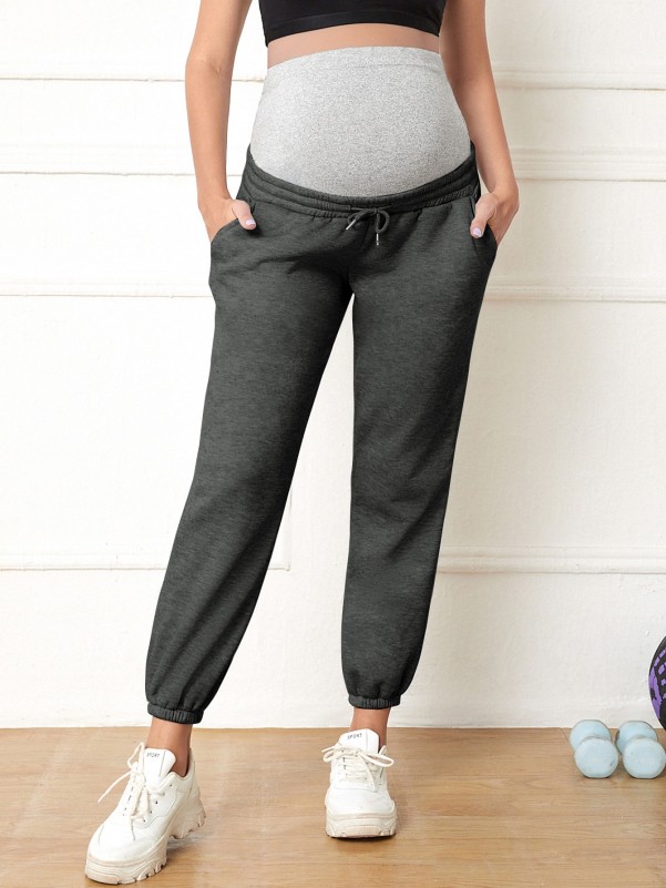 Maternity Wide Waistband Slant Pocket Pants