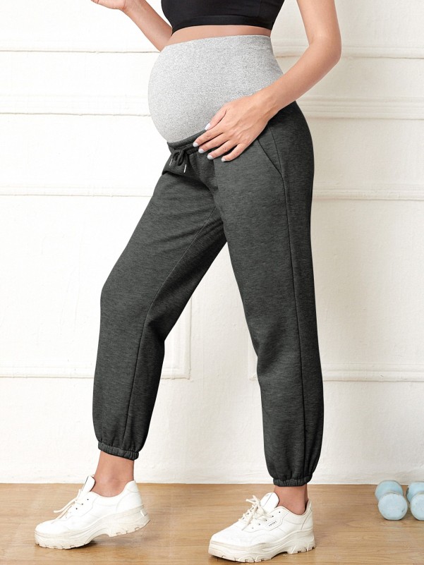 Maternity Wide Waistband Slant Pocket Pants