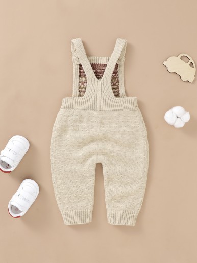 Baby Geo Pattern Knit Overall Jumpsuit