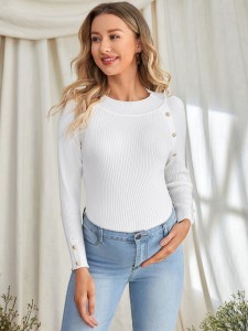 Maternity Raglan Sleeve Buttoned Front Sweater