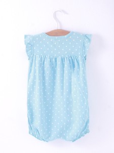 Baby Girl Polka Dot Unicorn Patched Romper