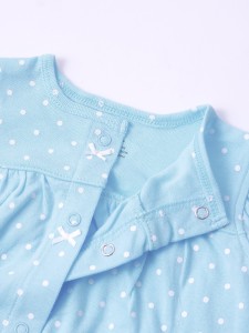 Baby Girl Polka Dot Unicorn Patched Romper