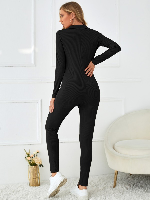 Maternity Ruched Front Shirt Jumpsuit